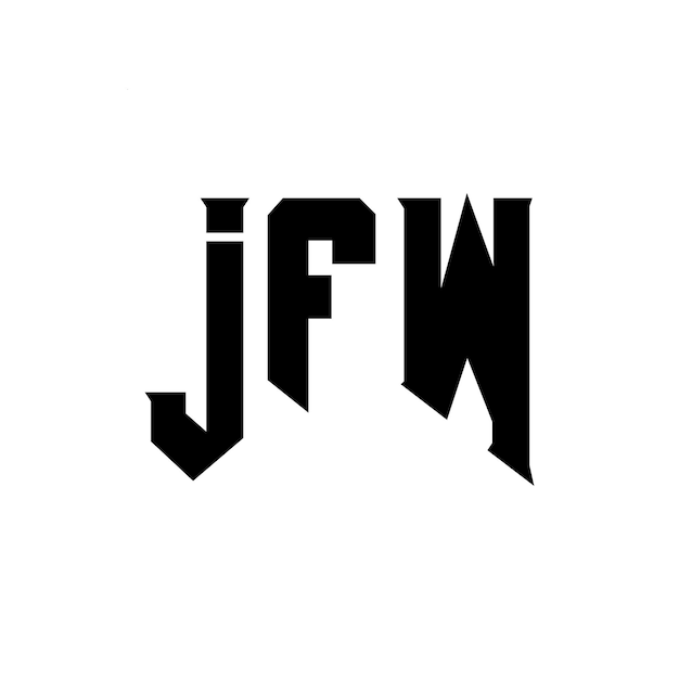 Diseño de logotipo de letra JFW para una empresa de tecnología Diseño de Logotipo JFW combinación de colores blanco y negro Logotipo JfW vector Diseño JFW icono JFW alfabeto JFW tipografía Diseño del logotipo