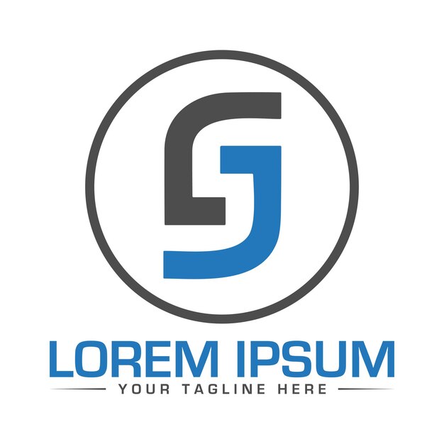 Diseño de logotipo de letra JG Diseño de logotipo único y profesional