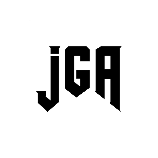 Diseño de logotipo de letra JGA para una empresa de tecnología JGA diseño de logotipo combinación de colores blanco y negro JGA logotipo JGA vector JGA diseño JGA icono JGA alfabeto JGA tipografía diseño del logotipo
