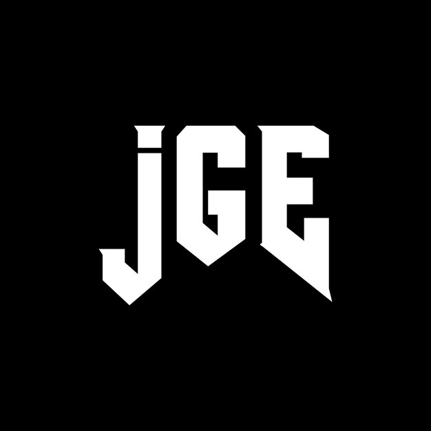 Diseño de logotipo de letra JGE para la compañía de tecnología JGE diseño de logotipo combinación de colores blanco y negro JGE logotipo JGE vector JGE diseño JGE icono JGE alfabeto JGE tipografía diseño del logotipo