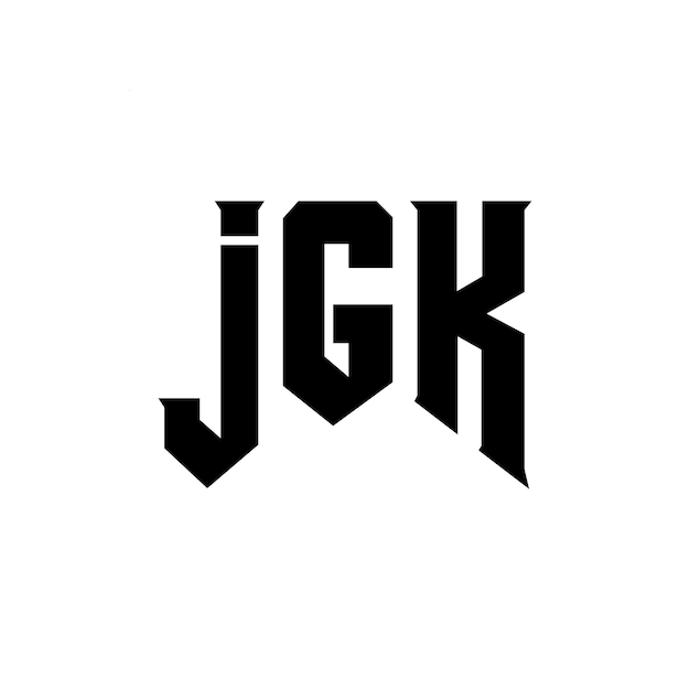 Diseño de logotipo de letra JGK para una empresa de tecnología Diseño de Logotipo JGK combinación de colores blanco y negro JGK logotipo Vector JGK diseño Icono JGK alfabeto JGK tipografía diseño de logotipo