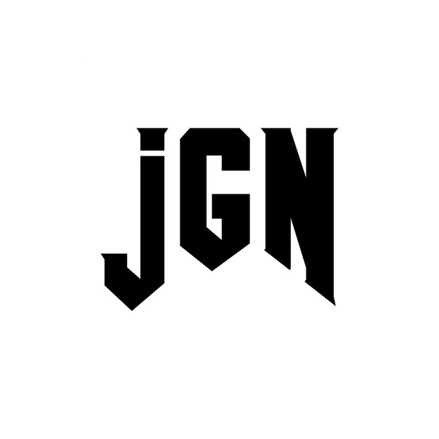 Diseño de logotipo de letra JGN para una empresa de tecnología Diseño del logotipo JGN combinación de colores blanco y negro JGN logotipo Vector JGN diseño del icono JGN alfabeto JGN tipografía diseño del logotipo