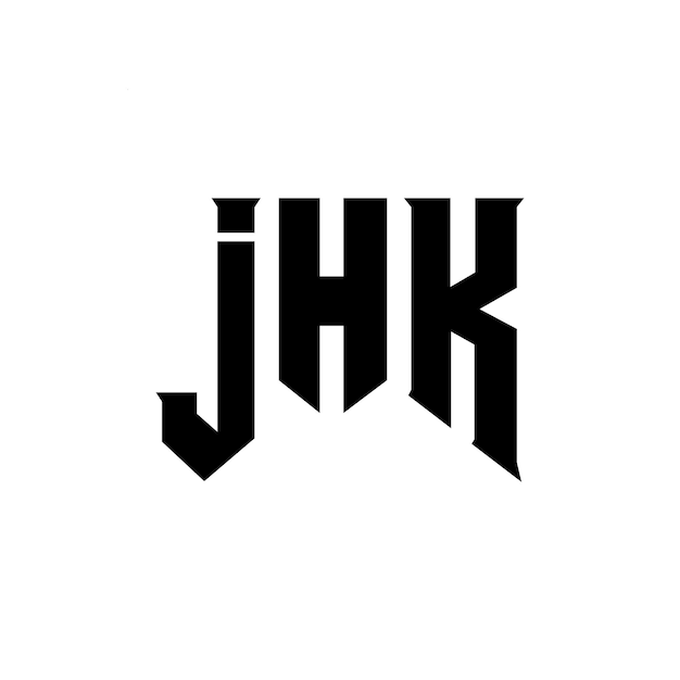 Diseño de logotipo de letra JHK para la compañía de tecnología JHK diseño de logotipo combinación de colores blanco y negro JHK logotipo JHK vector JHK diseño icono JHK alfabeto JHK tipografía diseño del logotipo
