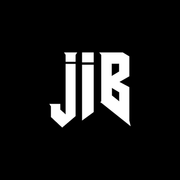 Diseño de logotipo de letra JIB para una empresa de tecnología Diseño del logotipo JIB combinación de colores blanco y negro Logotipo JIB Vector Diseño JIB Icon JIB Alfabeto JIB Tipografía Logotipo Diseño
