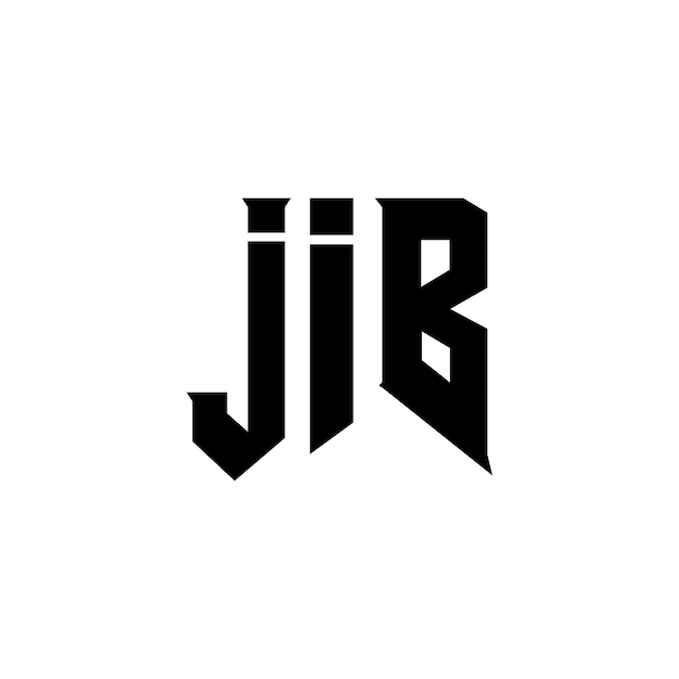 Diseño de logotipo de letra JIB para una empresa de tecnología Diseño del logotipo JIB combinación de colores blanco y negro Logotipo JIB Vector Diseño JIB Icon JIB Alfabeto JIB Tipografía Logotipo Diseño