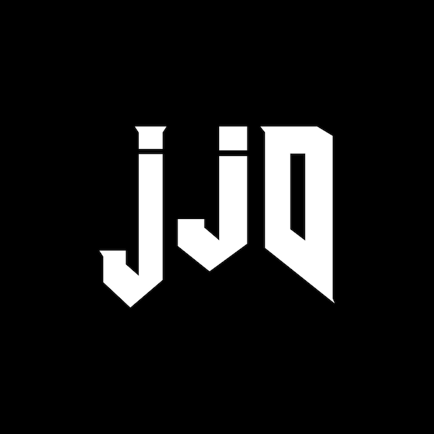 Diseño de logotipo de letra JJD para la compañía de tecnología Diseño de Logotipo JJD combinación de colores blanco y negro