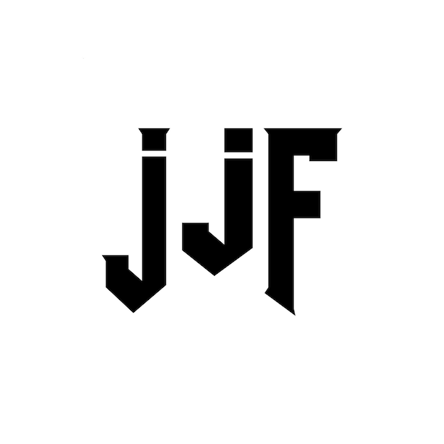 Diseño de logotipo de letra JJF para una empresa de tecnología Diseño del logotipo JJF combinación de colores blanco y negro JJF logotipo Vector JJF diseño JJF icono JJF alfabeto JJF tipografía diseño del logotipo
