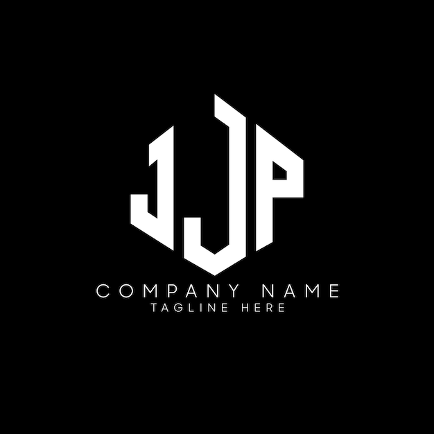 Diseño del logotipo de la letra JJP con forma de polígono JJP diseño del logotipo en forma de póligono y cubo JJP hexágono modelo de logotipo vectorial colores blanco y negro JJP monograma logotipo de negocios y bienes raíces