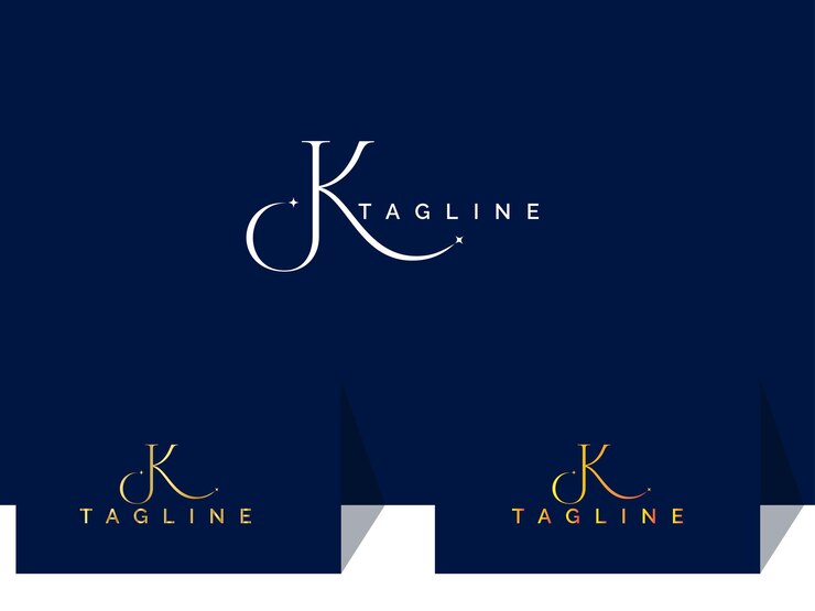 Vector diseño del logotipo de la letra jk con color dorado y blanco diseño de logotipo de lujo jk