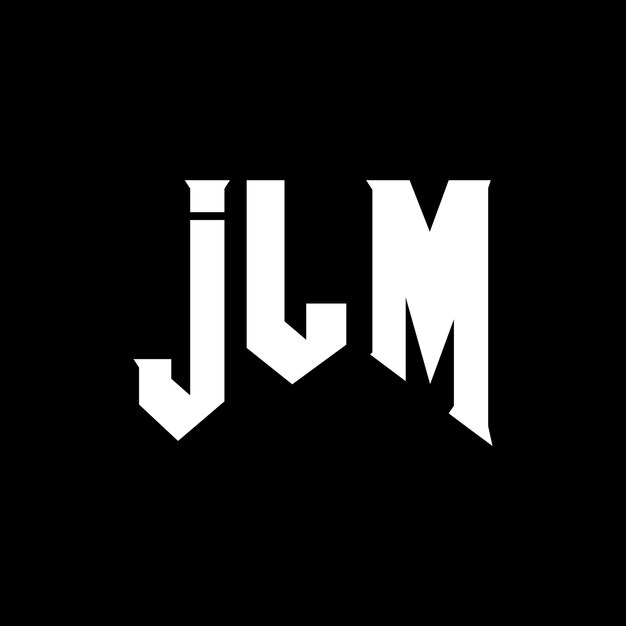 Diseño de logotipo de letra JLM para la compañía de tecnología JLM Diseño del logotipo de combinación de colores blanco y negro
