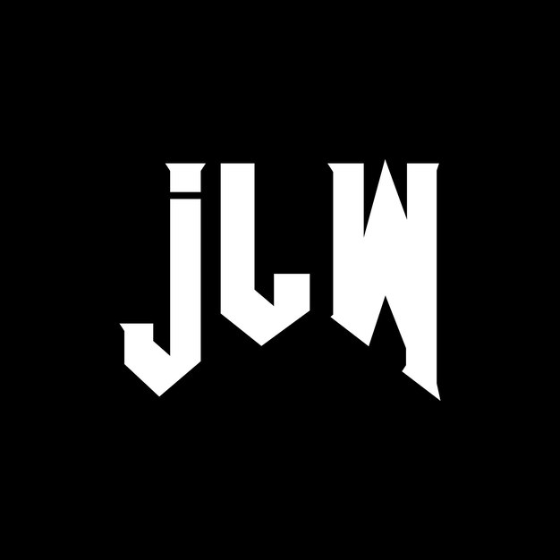 Diseño de logotipo de letra JLW para la compañía de tecnología Diseño de Logotipo JLW combinación de colores blanco y negro JLW logotipo Vector JLW diseño Icono JLW alfabeto JLW tipografía diseño de logotipo