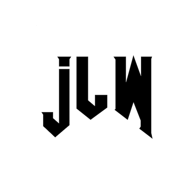 Diseño de logotipo de letra JLW para la compañía de tecnología Diseño de Logotipo JLW combinación de colores blanco y negro JLW logotipo Vector JLW diseño Icono JLW alfabeto JLW tipografía diseño de logotipo