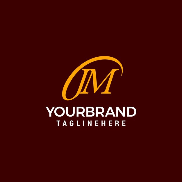 Diseño del logotipo de la letra JM JM Letra inicial JM Círculo vinculado Logotipo del monograma en mayúsculas Color blanco