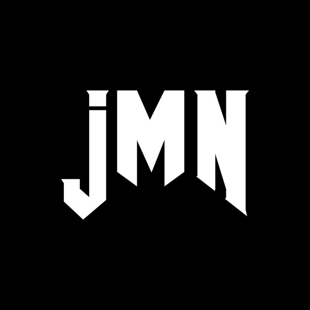 Diseño de logotipo de letra JMN para una empresa de tecnología Diseño del logotipo JMN Combinación de colores blanco y negro Logo JMN Vector JMN Diseño del icono JMN Alfabeto JMN Tipografía Diseño del Logotipo