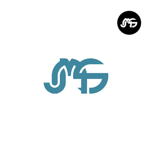 Vector diseño del logotipo de la letra jms monograma