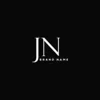 Vector diseño del logotipo de la letra jn plantilla vectorial del logotipo del monograma de negocios y bienes raíces jn
