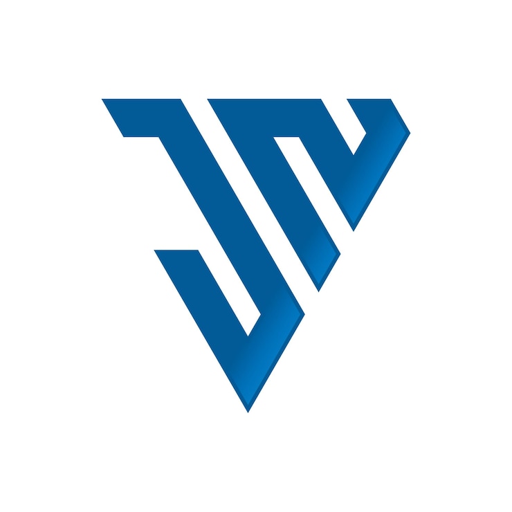 Vector diseño del logotipo de la letra jn triángulo