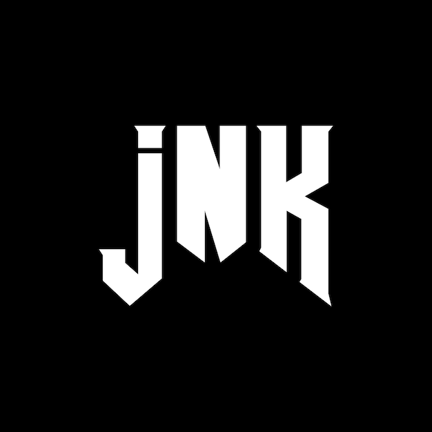 Diseño de logotipo de letra JNK para la compañía de tecnología JNK diseño de logotipo combinación de colores blanco y negro JNK logotipo JNK vector JNK diseño JNK icono JNK alfabeto JNK tipografía diseño del logotipo