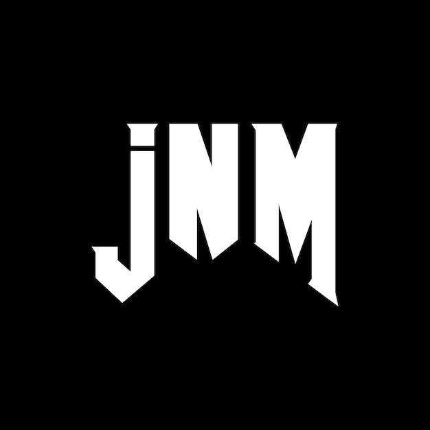 Diseño de logotipo de letra JNM para la compañía de tecnología Diseño del logotipo JNM combinación de colores blanco y negro JNM logotipo Vector JNM diseño Icono JNM alfabeto JNM tipografía diseño del logotipo