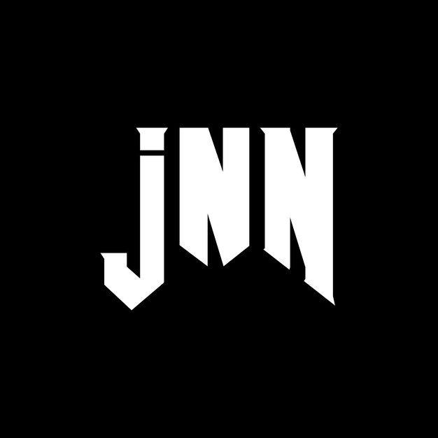 Diseño de logotipo de letra JNN para la compañía de tecnología Diseño de Logotipo JNN combinación de colores blanco y negro JNN logotipo JNN vector JNN diseño JNN icono JNN alfabeto JNN tipografía diseño de logotipo
