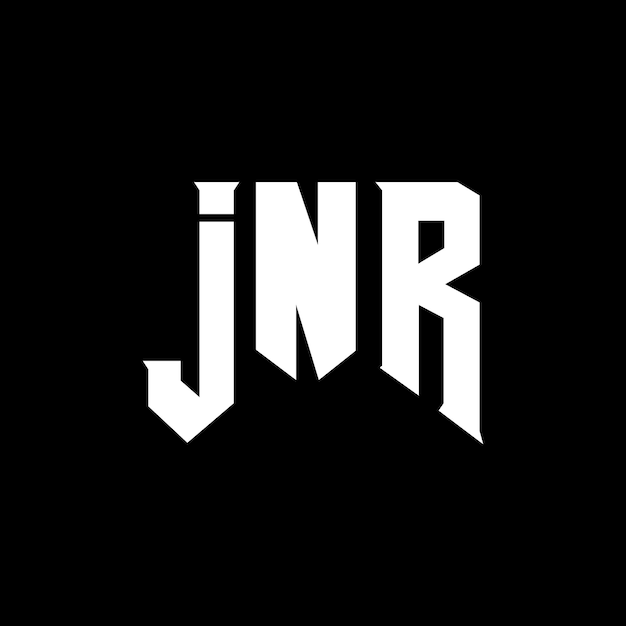 Diseño de logotipo de letra JNR para la compañía de tecnología JNR diseño de logotipo combinación de colores blanco y negro JNR logotipo JNR vector JNR diseño icono JNR alfabeto JNR tipografía diseño del logotipo