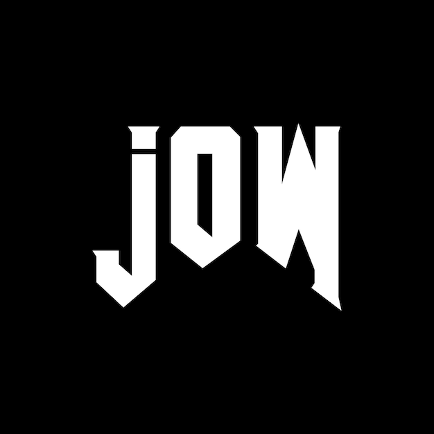 Diseño de logotipo de letra JOW para la compañía de tecnología JOW diseño de logotipo combinación de colores blanco y negro JOW logotipo JOW vector JOW diseño del icono JOW alfabeto JOW tipografía diseño del logotipo