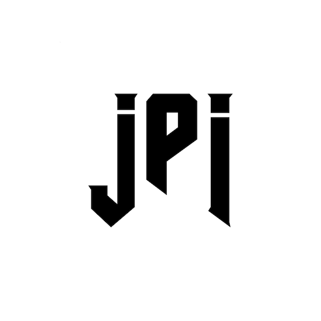 Diseño de logotipo de letra JPI para una empresa de tecnología Diseño del logotipo JPI combinación de colores blanco y negro Logotipo JPI vector JPI diseño Icono JPI alfabeto JPI tipografía Diseño del Logotipo
