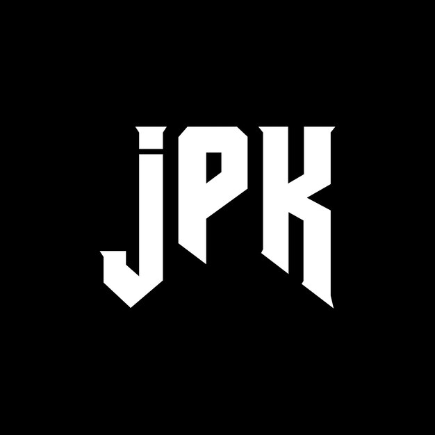 Diseño de logotipo de letra JPK para una empresa de tecnología Diseño del logotipo JPK combinación de colores blanco y negro Logotipo JPK vector JPK diseño Icon JPK alfabeto JPK tipografía diseño del logotipo