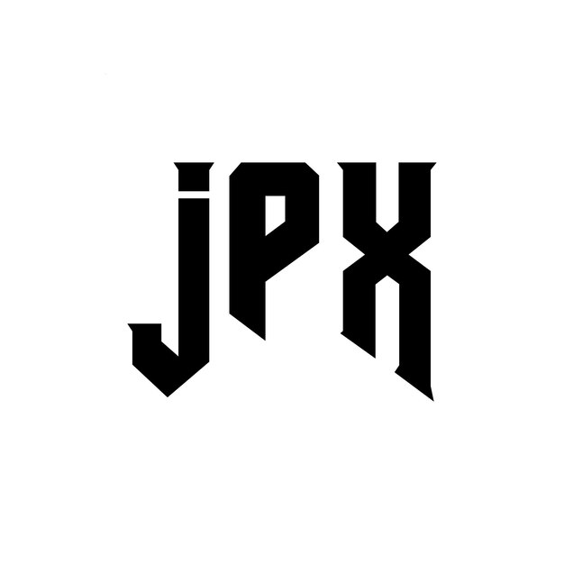 Diseño de logotipo de letra JPX para la compañía de tecnología Diseño de Logotipo JPX combinación de colores blanco y negro JPX logotipo JPX vector JPX diseño JPX icono JPX alfabeto JPX tipografía diseño de logotipo
