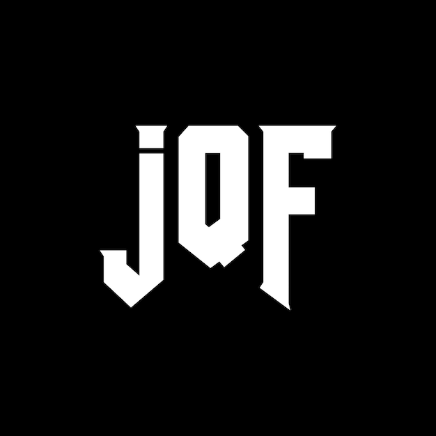 Diseño de logotipo de letra JQF para una empresa de tecnología Diseño del logotipo JQF combinación de colores blanco y negro JQF logotipo Vector JQF diseño del icono JQF alfabeto JQF tipografía diseño del logotipo