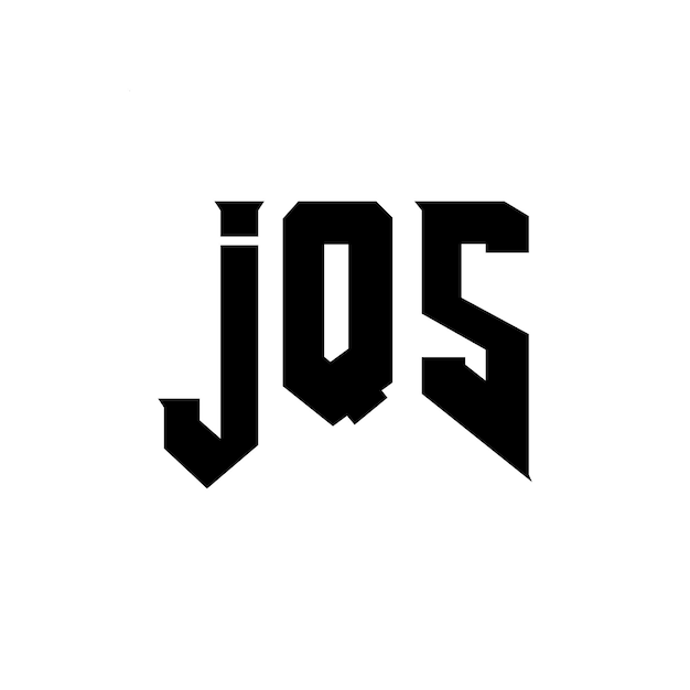 Diseño de logotipo de letra JQS para la compañía de tecnología Diseño de Logotipo JQS combinación de colores blanco y negro Logotipo J QS vector Diseño de JQS icono JQS alfabeto JQS tipografía Diseño del logotipo