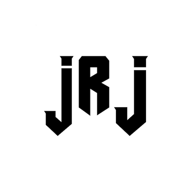 Diseño de logotipo de letra JRJ para la compañía de tecnología JRJ diseño de logotipo combinación de colores blanco y negro JRJ logotipo JRJ vector JRJ diseño JRJ icono JRJ alfabeto JRJ tipografía diseño de Logotipo