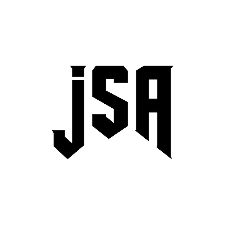 Vector diseño de logotipo de letra jsa para la compañía de tecnología jsa diseño de logotipo combinación de colores blanco y negro jsa logotipo jsa vector jsa diseño jsa icono jsa alfabeto jsa tipografía diseño del logotipo
