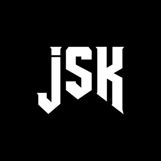 Diseño de logotipo de letra JSK para una empresa de tecnología Diseño de Logotipo JSK combinación de colores blanco y negro Logotipo JSk Vector JSK Diseño de icono JSK Alfabeto JSK Tipografía diseño de logotipo JSK