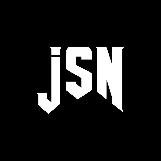Diseño de logotipo de letra JSN para una empresa de tecnología Diseño del logotipo JSN combinación de colores blanco y negro Logotipo JSN Vector JSN Diseño del icono JSN Alfabeto JSN Tipotipo diseño del logotipo