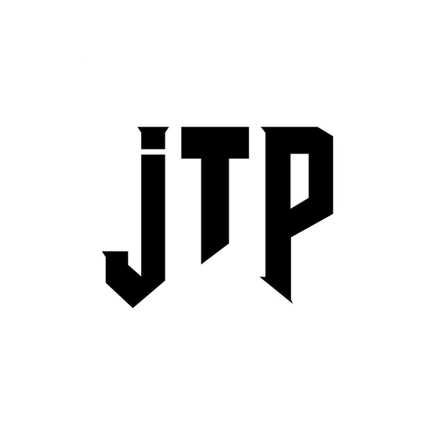 Diseño de logotipo de letra JTP para una empresa de tecnología Diseño de Logotipo JTP combinación de colores blanco y negro JTP logotipo JTP vector JTP diseño Icon JTP alfabeto JTP tipografía diseño de logotipo