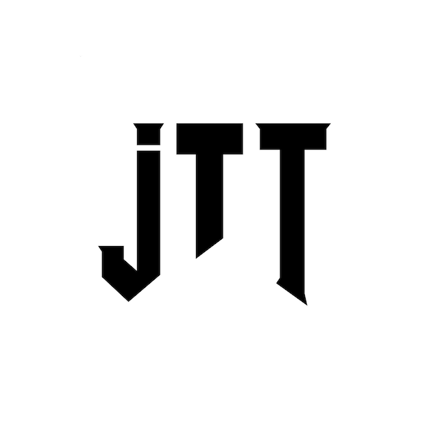 Diseño de logotipo de letra JTT para la compañía de tecnología Diseño de Logotipo JTT combinación de colores blanco y negro JTT Logo JTT Vector JTT Diseño de Icono JTT Alfabeto JTT Tipo de diseño de logotipo JTT