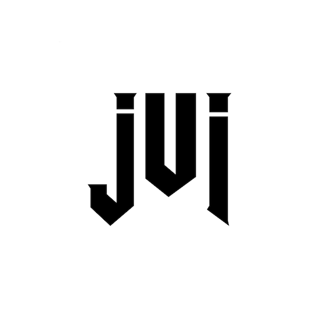 Diseño de logotipo de letra JUI para la compañía de tecnología JUI diseño de logotipo combinación de colores blanco y negro JUI logotipo JUI vector JUI diseño JUI icono JUI alfabeto JUI tipografía diseño del logotipo