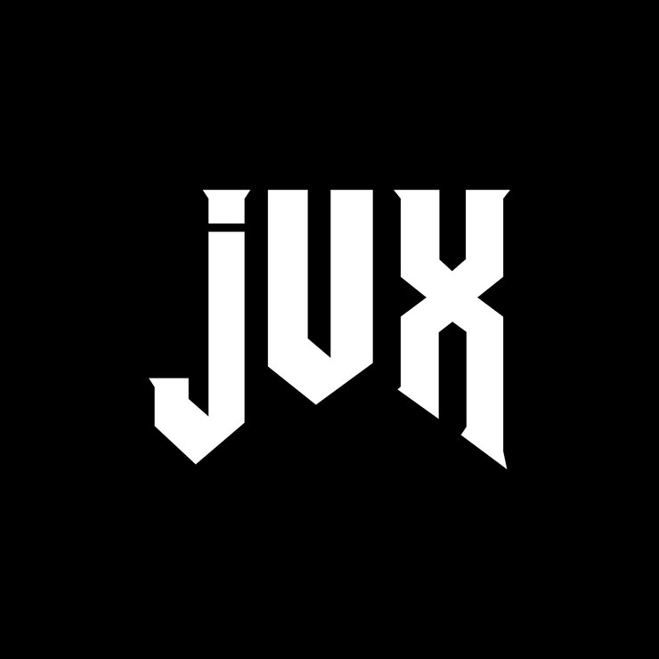 Vector diseño de logotipo de letra jux para la compañía de tecnología jux diseño de logotipo combinación de colores blanco y negro jux logotipo jux vector jux diseño jux icono jux alfabeto jux tipografía diseño de logotip