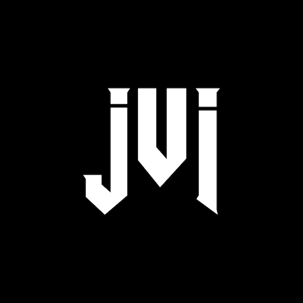 Diseño de logotipo de letra JVI para una empresa de tecnología Diseño de Logotipo JVI combinación de colores blanco y negro JVI logotipo JVI vector JVI diseño Icono JVI alfabeto JVI tipografía diseño de logotipo