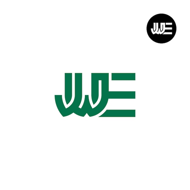 Diseño del logotipo de la letra JWE Monograma