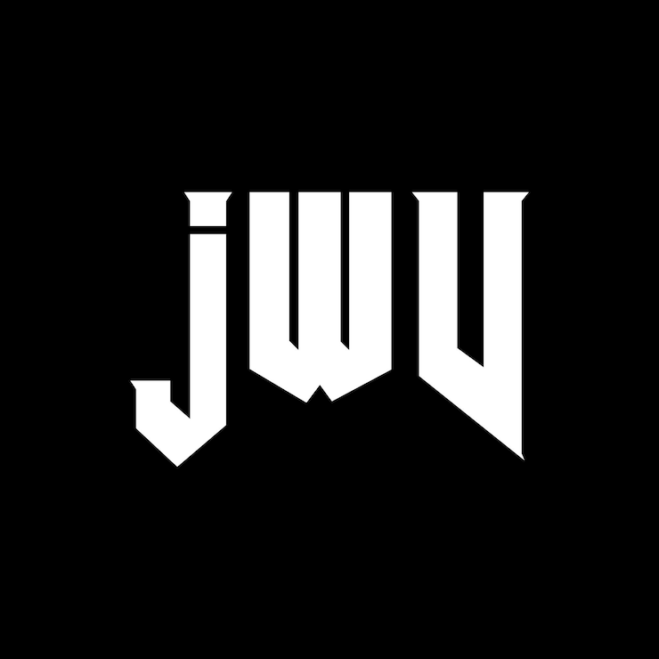 Vector diseño de logotipo de letra jwv para una empresa de tecnología diseño del logotipo jwv combinación de colores blanco y negro jwv diseño de logotipo vectorial jwv icono jwv alfabeto jwv tipografía diseño del logotipo