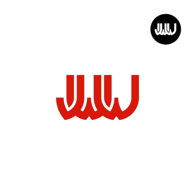 Diseño del logotipo de la letra JWW Monogram
