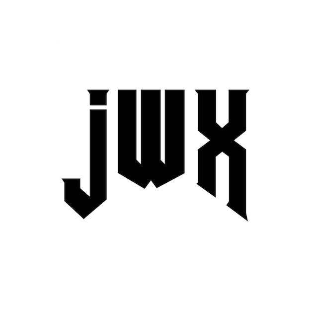 Diseño de logotipo de letra JWX para la compañía de tecnología Diseño de Logotipo JWX combinación de colores blanco y negro Logotipo J WX vector JWX diseño Icono JWX alfabeto JWX tipografía Diseño de logos
