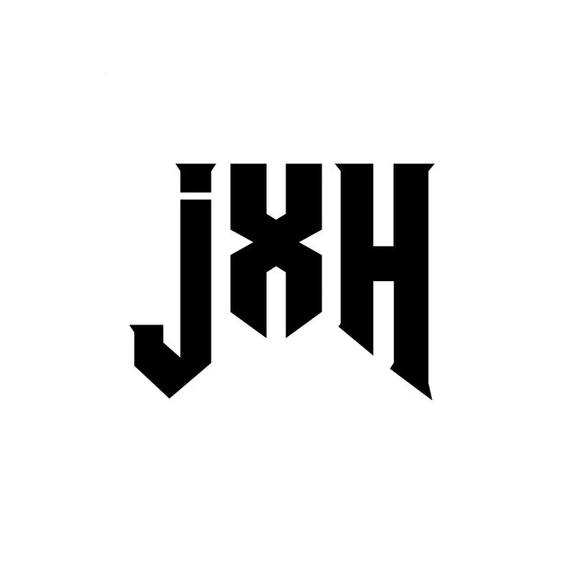 Diseño de logotipo de letra JXH para una empresa de tecnología Diseño de Logotipo JXH combinación de colores blanco y negro JXH diseño de logotipo vectorial JXH icono JXH alfabeto JXH tipografía