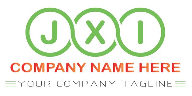 Diseño de logotipo de letra JXI