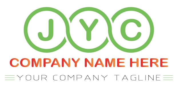 Diseño de logotipo de letra JYC