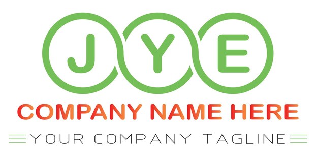 Diseño de logotipo de letra JYE