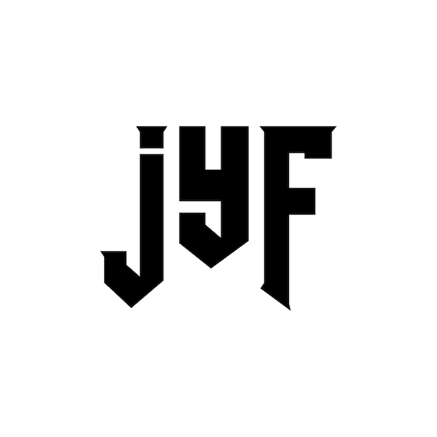 Diseño de logotipo de letra JYF para una empresa de tecnología Diseño del logotipo JYF combinación de colores blanco y negro JYF diseño del logotipo del vector JYF JYF icono JYF alfabeto JYF tipografía