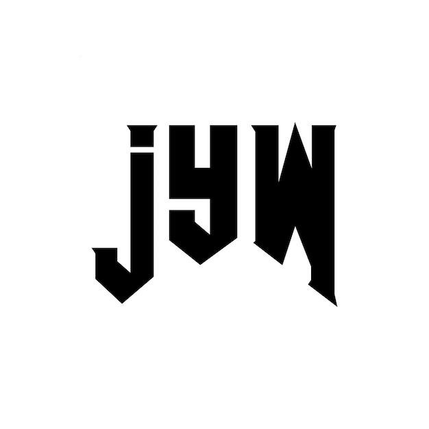 Diseño de logotipo de letra JYW para una empresa de tecnología Diseño del logotipo JYW combinación de colores blanco y negro JYW logotipo Vector JYW diseño del icono JYW alfabeto JYW tipografía diseño del logotipo